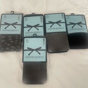 Cynthia Rowley Black Polka Dot Tights